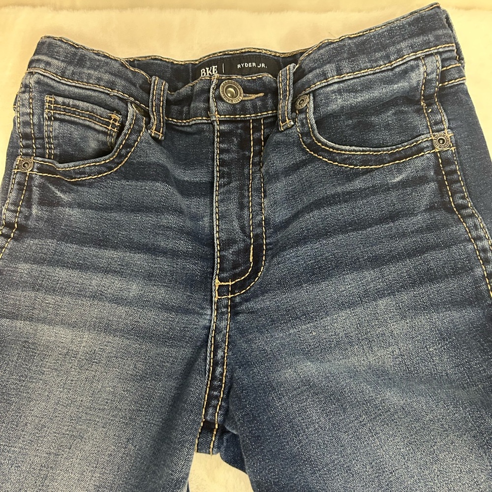 BKE Kids Dark Blue Distressed Jeans